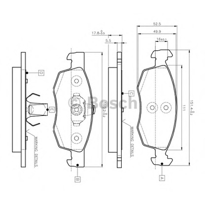 Foto Kit pastiglie freno, Freno a disco BOSCH 0986TB2541