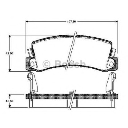 Photo Brake Pad Set, disc brake BOSCH 0986TB2564