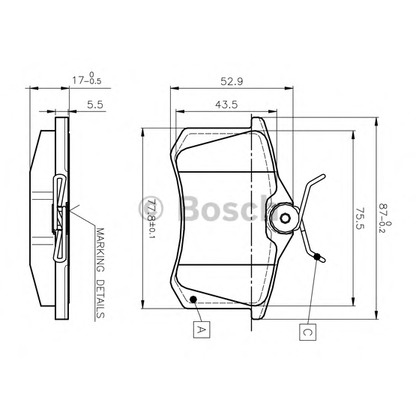 Фото Комплект тормозных колодок, дисковый тормоз BOSCH 0986TB2590