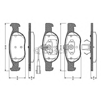 Фото Комплект тормозных колодок, дисковый тормоз BOSCH 0986TB2732