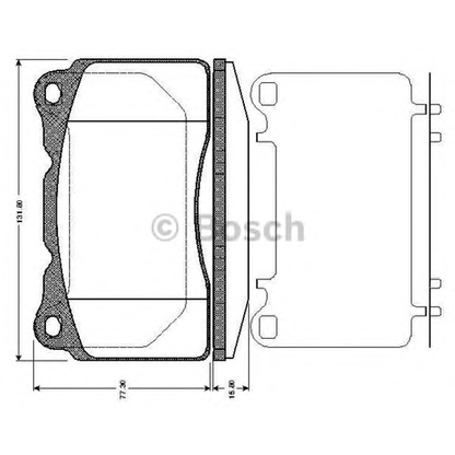 Фото Комплект тормозных колодок, дисковый тормоз BOSCH 0986TB2770