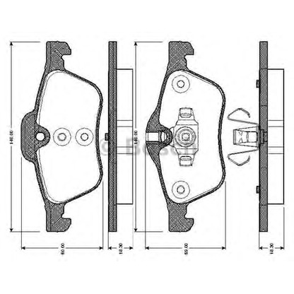 Photo Brake Pad Set, disc brake BOSCH 0986TB2840