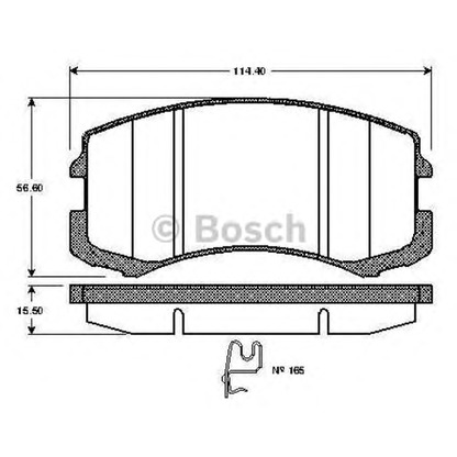 Photo Brake Pad Set, disc brake BOSCH 0986TB2851