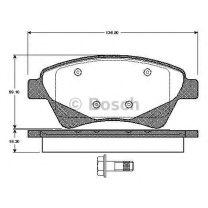 Photo Brake Pad Set, disc brake BOSCH 0986TB2852