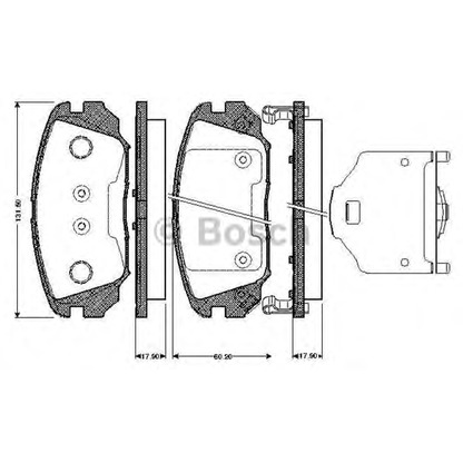 Фото Комплект тормозных колодок, дисковый тормоз BOSCH 0986TB2933