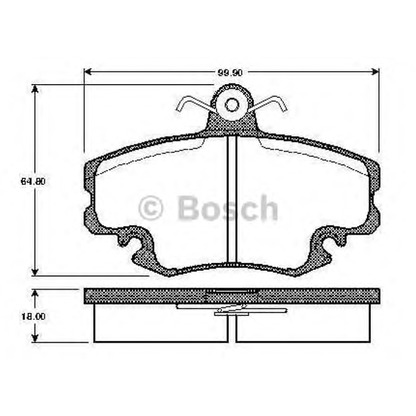 Photo Brake Pad Set, disc brake BOSCH 0986TB2953