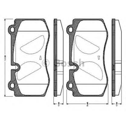 Foto Kit pastiglie freno, Freno a disco BOSCH 0986TB3050