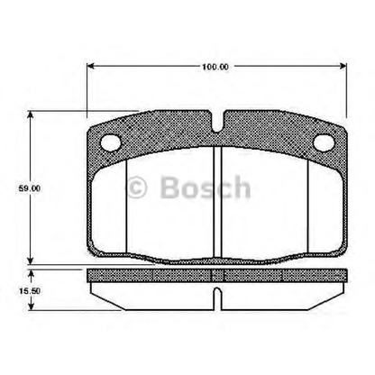 Photo Brake Pad Set, disc brake BOSCH 0986TB2003