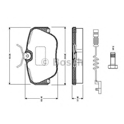 Photo Brake Pad Set, disc brake BOSCH 0986TB2015