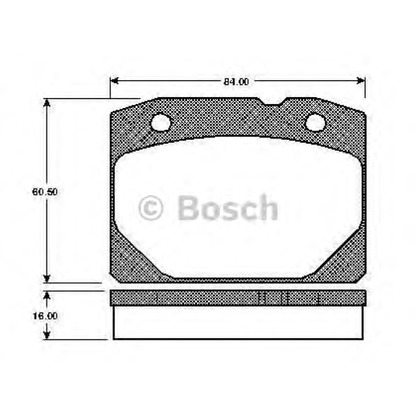 Фото Комплект тормозных колодок, дисковый тормоз BOSCH 0986TB2063