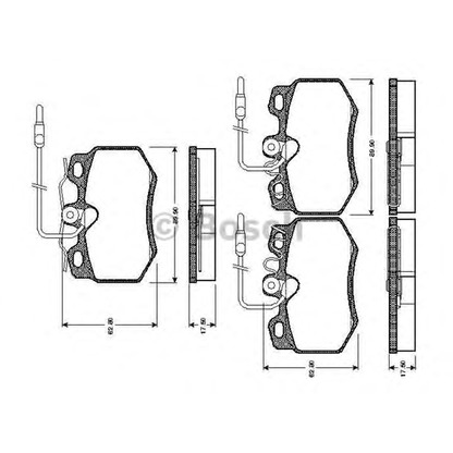 Photo Brake Pad Set, disc brake BOSCH 0986TB2088