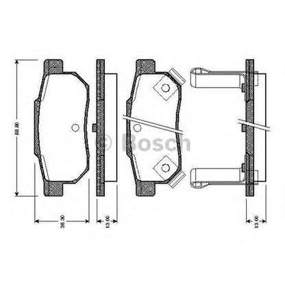 Фото Комплект тормозных колодок, дисковый тормоз BOSCH 0986TB2120