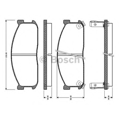 Photo Brake Pad Set, disc brake BOSCH 0986TB2127