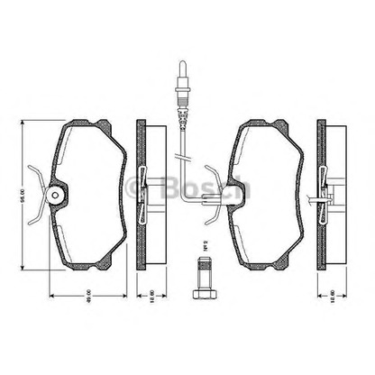 Фото Комплект тормозных колодок, дисковый тормоз BOSCH 0986TB2135