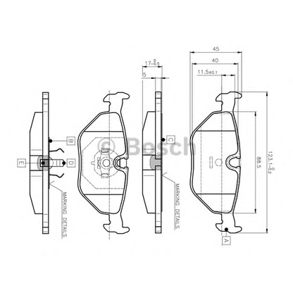 Foto Kit pastiglie freno, Freno a disco BOSCH 0986TB2143