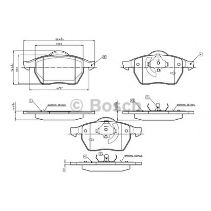 Foto Kit pastiglie freno, Freno a disco BOSCH 0986TB2212