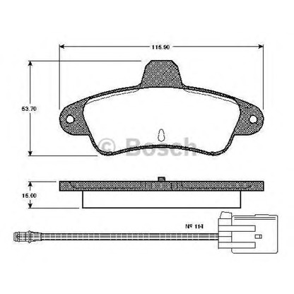 Foto Kit pastiglie freno, Freno a disco BOSCH 0986TB2242