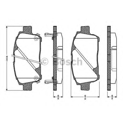 Photo Brake Pad Set, disc brake BOSCH 0986TB2367