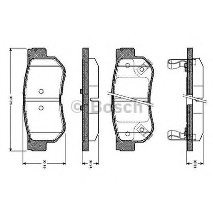 Фото Комплект тормозных колодок, дисковый тормоз BOSCH 0986TB2369