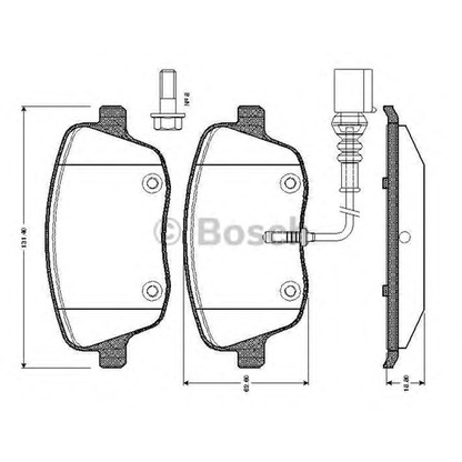 Photo Brake Pad Set, disc brake BOSCH 0986TB2382