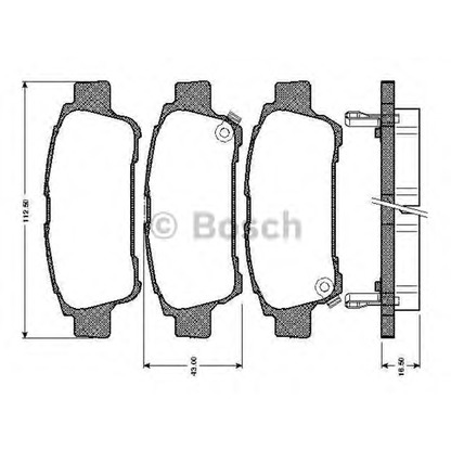 Фото Комплект тормозных колодок, дисковый тормоз BOSCH 0986TB2393