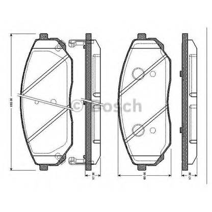 Photo Brake Pad Set, disc brake BOSCH 0986TB2461