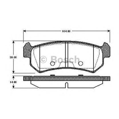 Photo Brake Pad Set, disc brake BOSCH 0986TB2465