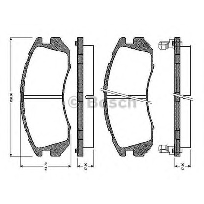 Photo Brake Pad Set, disc brake BOSCH 0986TB2548