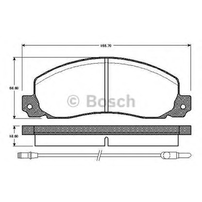 Photo Kit de plaquettes de frein, frein à disque BOSCH 0986TB2554