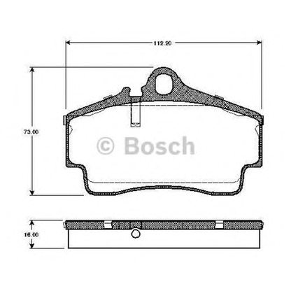 Photo Kit de plaquettes de frein, frein à disque BOSCH 0986TB2765