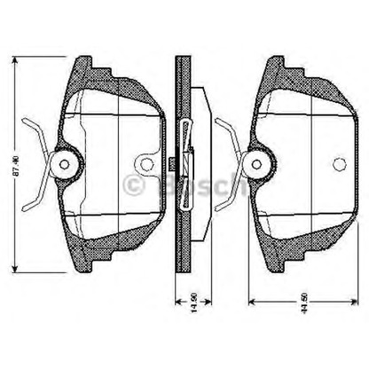 Photo Brake Pad Set, disc brake BOSCH 0986TB2780