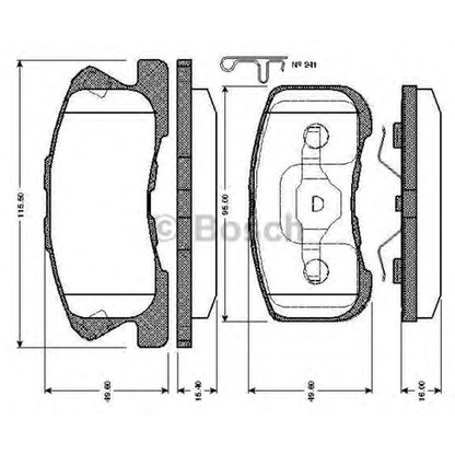 Photo Brake Pad Set, disc brake BOSCH 0986TB2794