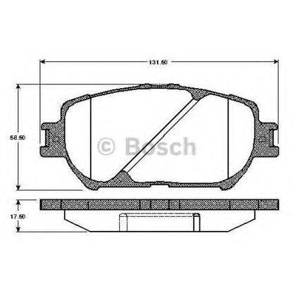 Фото Комплект тормозных колодок, дисковый тормоз BOSCH 0986TB2843