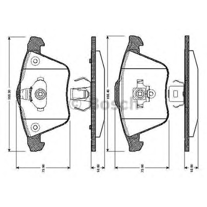 Photo Brake Pad Set, disc brake BOSCH 0986TB2850