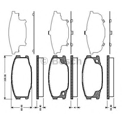 Photo Brake Pad Set, disc brake BOSCH 0986TB2860