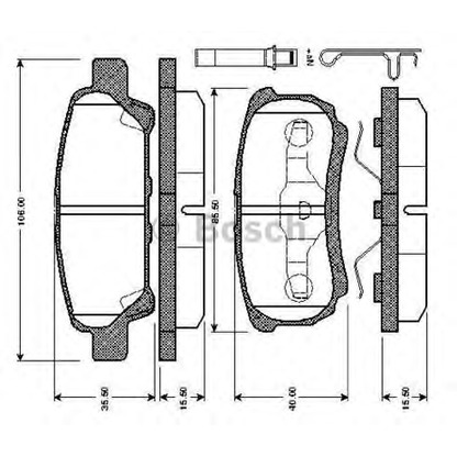 Photo Brake Pad Set, disc brake BOSCH 0986TB2866