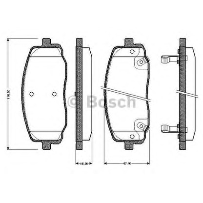 Photo Brake Pad Set, disc brake BOSCH 0986TB2891