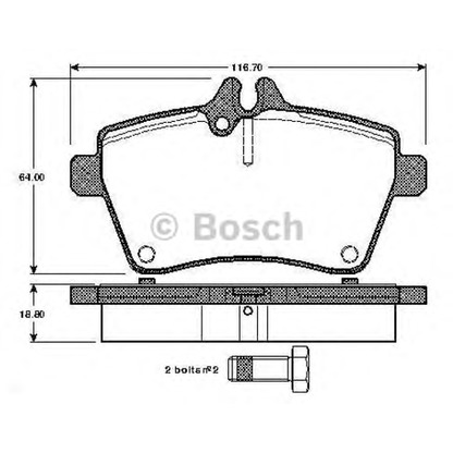 Foto Kit pastiglie freno, Freno a disco BOSCH 0986TB2898