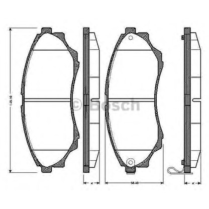 Photo Kit de plaquettes de frein, frein à disque BOSCH 0986TB2925