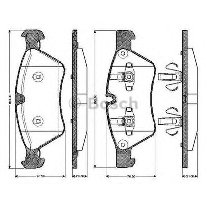 Foto Kit pastiglie freno, Freno a disco BOSCH 0986TB2928