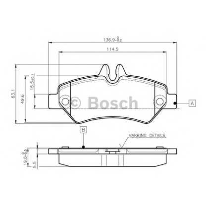 Foto Juego de pastillas de freno BOSCH 0986TB2981