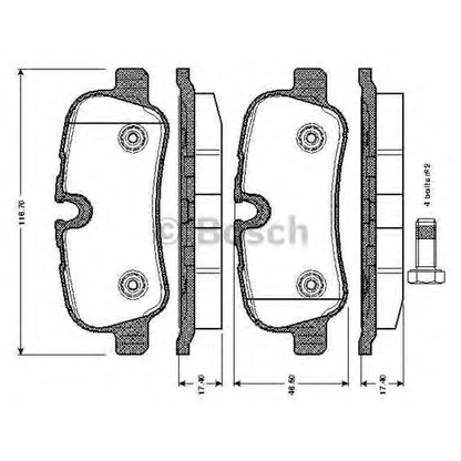 Photo Brake Pad Set, disc brake BOSCH 0986TB3021