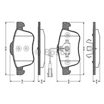 Foto Kit pastiglie freno, Freno a disco BOSCH 0986TB3031