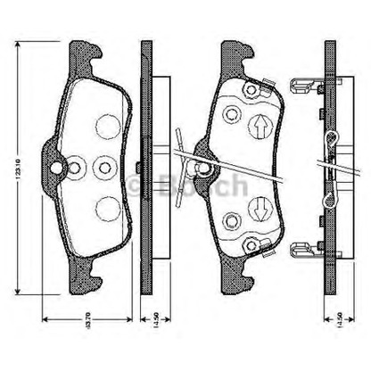 Photo Brake Pad Set, disc brake BOSCH 0986TB3073