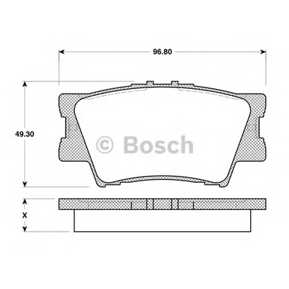 Фото Комплект тормозных колодок, дисковый тормоз BOSCH 0986TB3118