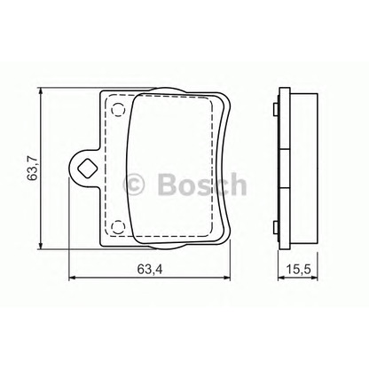 Фото Комплект тормозных колодок, дисковый тормоз BOSCH 0986494017