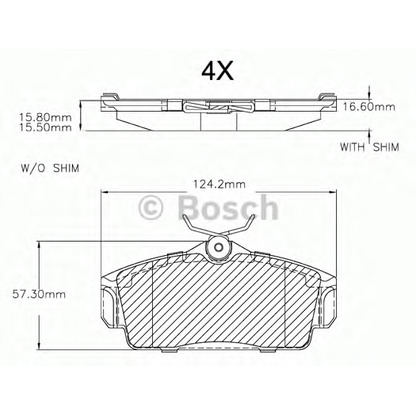 Фото Комплект тормозных колодок, дисковый тормоз BOSCH F03A150017