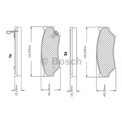 Foto Kit pastiglie freno, Freno a disco BOSCH F03B150021