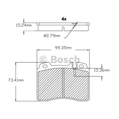 Фото Комплект тормозных колодок, дисковый тормоз BOSCH F03B150022