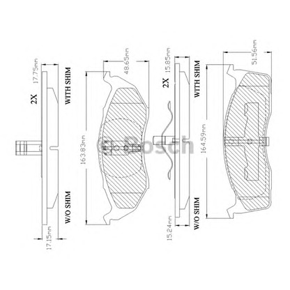 Photo Brake Pad Set, disc brake BOSCH F03B150029